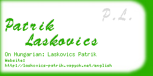 patrik laskovics business card